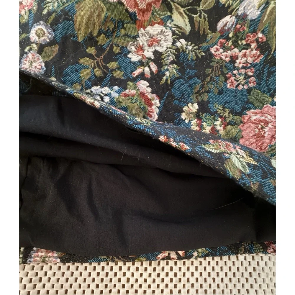 NEW Fashion Nova‎ Tapestry Mini Skirt XL/10/12 Woven Floral Jacquard Preppy Boho
